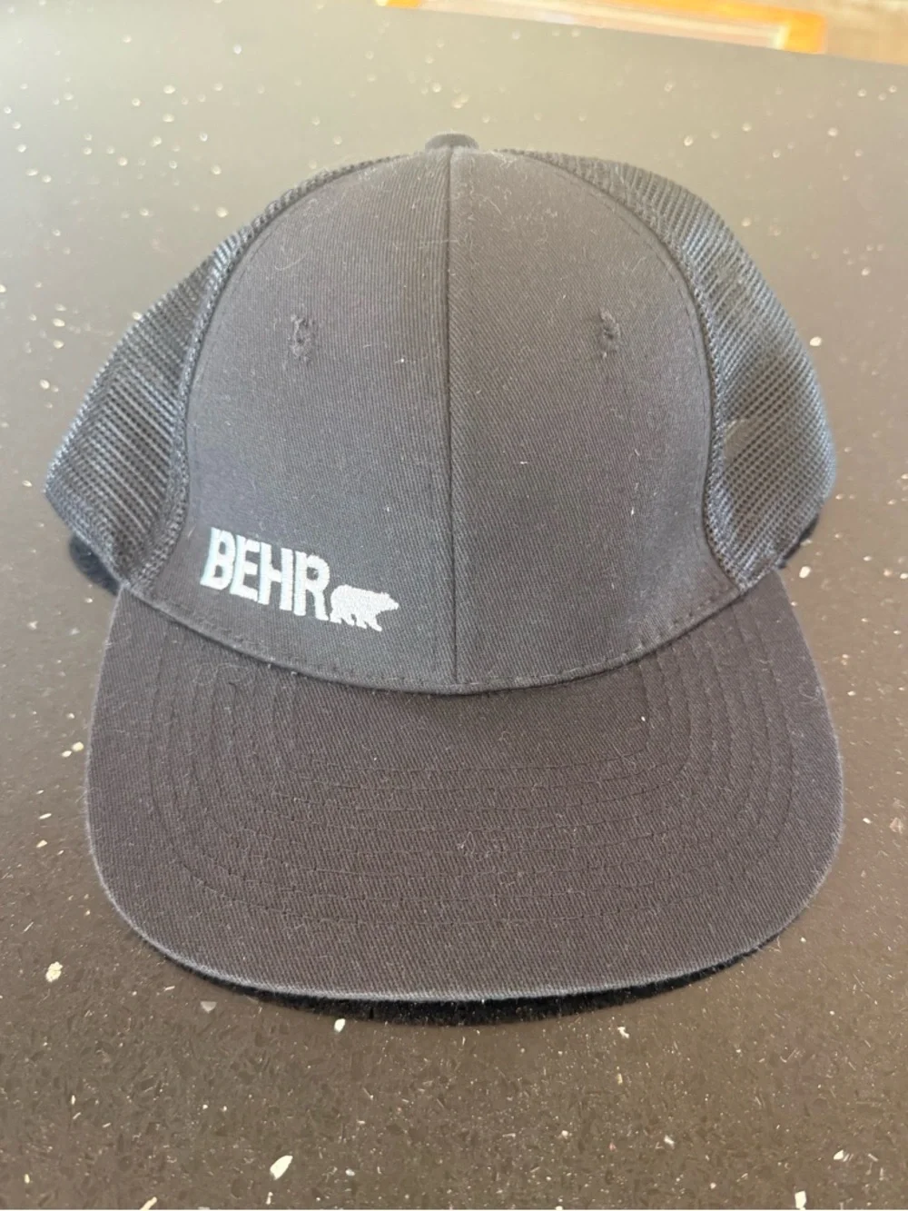 Behr Black Trucker Cap with Logo